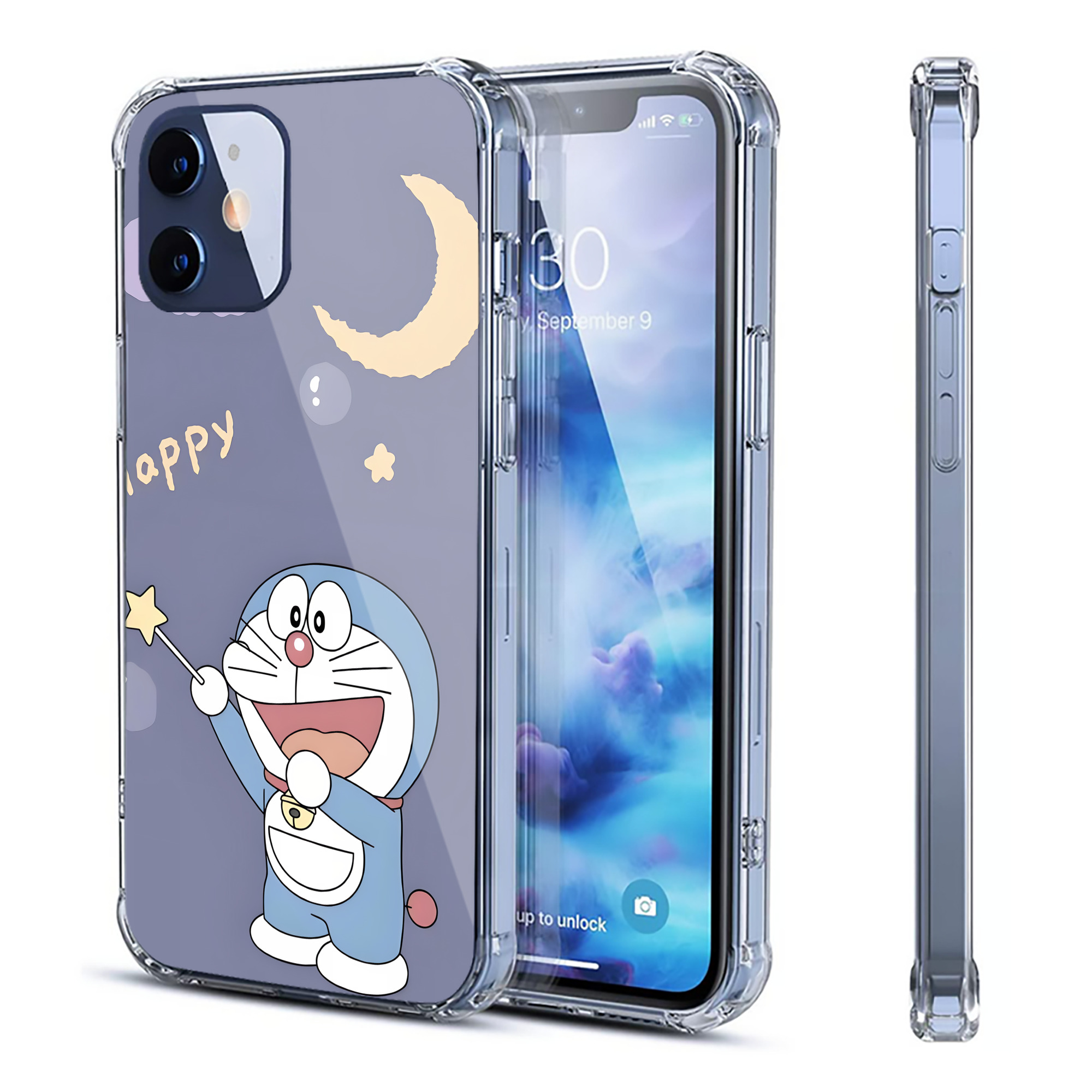 （画像用） ドラえもん Doraemon 【iPhone 12シリーズ対応】透明スマホケース（クリアソフトケース）